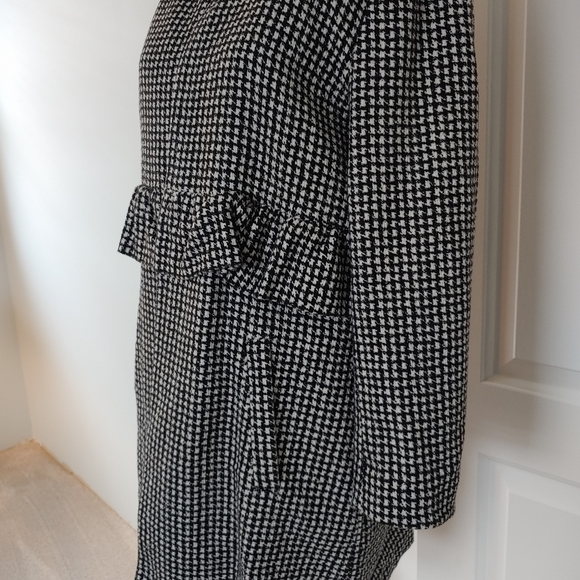 Black Mono Ruffle Coat - Picture 3 of 6